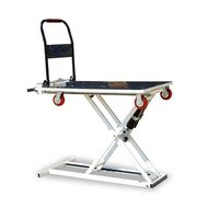 Plataforma Elevadora de Tijera de Descarga, Carro de Plataforma Plana Móvil Manual, Carretilla Elevadora Hidráulica Manual: Altura Ajustable, Resistente