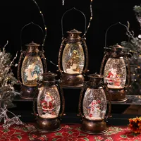 TOP Sale Factory Großhandel Weihnachts lampen Lichter Geschenke Kunststoff Weihnachten Schnee Wasser Globe Laterne
