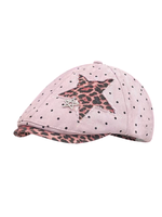 Béret tendance et polyvalent pour femme, imprimé léopard, style étoile, idéal pour les sorties printemps-été, révélant le visage