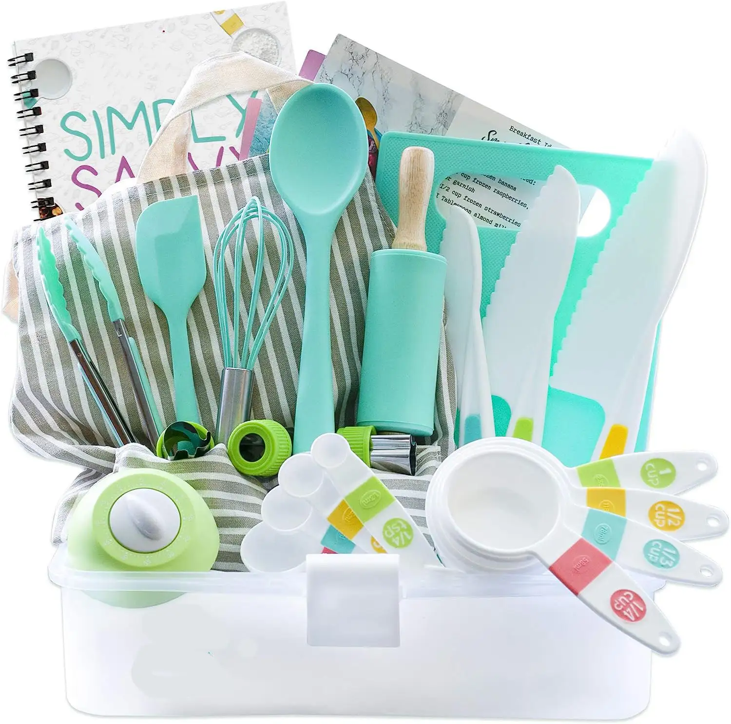 Conjunto de utensílios de cozinha para crianças, mini cozinha de plástico de silicone sem Bpa, ideal para bebês, ideal para presente, oferta imperdível de 2024