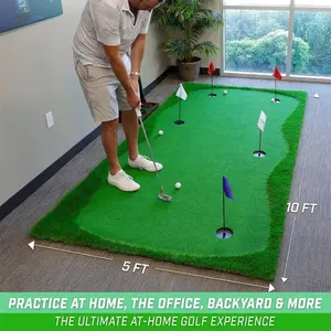 Зеленый коврик для игры в гольф с реалистичным покрытием для внутреннего/наружного применения, тренировочная помощь для мужчин