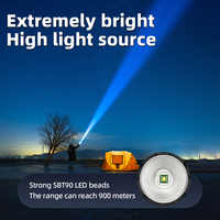 Lampe torche d'extérieur à lumière puissante à focalisation fixe 98KMAX. Haute luminosité, en alliage d'aluminium, longue portée, portative, grande puissance.