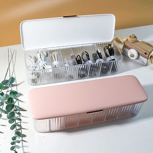 防水透明プラスチック収納ボックスUSBデータケーブル長方形カバー付き - Product Image 2