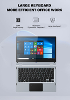 Vente en gros pas cher 13.3 pouces YOGA ordinateur portable IPS FHD 1920*1080 J4125 capteur Hall ordinateur portable bureau étudiant ordinateur portable