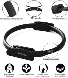 Pilates Anello Magico con Guida di Allenamento Pieghevole Dual Presa di <span class=keywords><strong>Fitness</strong></span> Cerchio 15 "Infrangibile Pilates Strumento di Esercizio Anello - Product Image 4