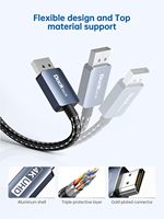 Kabel Dockteck DP ke HDMI 4K 60Hz 8ft Kecepatan Tinggi dengan Selubung Kepang Male-Male untuk Monitor