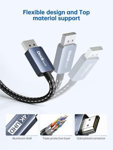 Cable Dockteck de DP <span class=keywords><strong>a</strong></span> <span class=keywords><strong>HDMI</strong></span> 4K 60Hz, Cable de Alta Velocidad de 8 pies, Cable para Monitor UHD - Product Image 4
