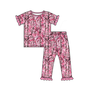 Pijamas de Camuflaje Casual Personalizados para Niñas, Conjuntos de 2 Piezas, Ropa de Dormir para Niñas Pequeñas, Vestidos al por Mayor, Ropa para Hermanas - Product Image 3