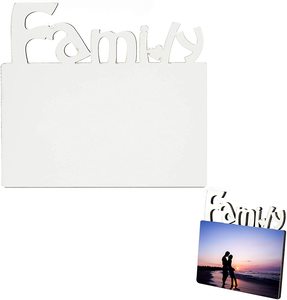 Marco de fotos en blanco <span class=keywords><strong>para</strong></span> sublimación, marco de fotos de tablero duro de MDF, familia <span class=keywords><strong>para</strong></span> prensa de calor incluida, soportes, imagen personalizada DIY de 6x7 pulgadas - Product Image 2