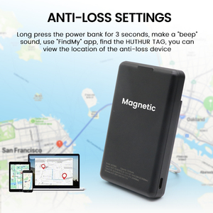 Xách tay đa chức năng 5000mAh 22.5W từ nhanh không dây sạc điện ngân hàng bảng đứng chống mất GPS Tracker Thẻ Ví - Product Image 3