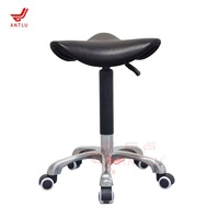 Chaise de bureau ergonomique inclinable en cuir PU noir AntluPlus avec roulettes