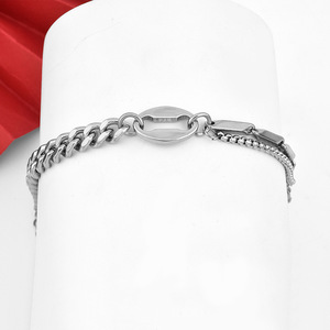 Hot Selling Light Luxury Niche Design Sliver Plated Thick <b>Chain</b> Bracelet <b>Titanium</b> Steel Unisex's Bracelets Wholesale Jewelry - Product Image 5