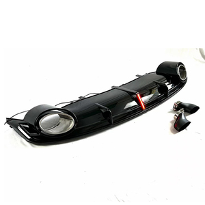 Nouvelle conception améliorée, diffuseur de pare-chocs arrière avec embout d'échappement et lumière pour A7 S7 <span class=keywords><strong>C7</strong></span> 2011-2015, version S-line - Product Image 6