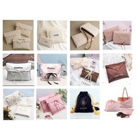 Kantong Hadiah Kustom Bahan Beludru Satin Katun, Amplop Pelindung untuk Tas Tangan, Ekstensi Rambut, Sepatu, Pakaian, Penyimpanan Pakaian Dalam