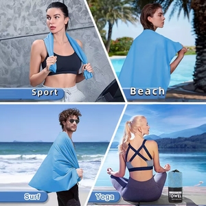 Với dây kéo mang theo túi để cắm trại, phòng tập thể dục, bãi biển, Yoga, đi bộ đường dài, khăn tùy chỉnh, khăn tập thể dục tùy chỉnh, khăn thể thao, Bộ khăn tắm - Product Image 4