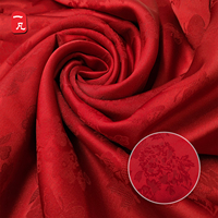 140gsm beau 100% polyester imitation soie satin jacquard tissu pour la fête de mariage en plein air