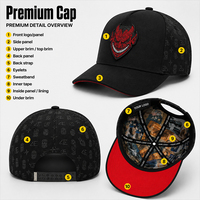 Gorras de Béisbol Deportivas para Exteriores con Visera Curva, Parche Bordado Personalizado, Logotipo Impreso, Etiqueta Metálica y Detalle de Ante, Venta al por Mayor con MOQ Bajo
