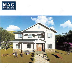 Villa prefabrik ev 3 yatak odası ve oturma odası kiti çevre dostu ve enerji verimli özelleştirilebilir hafif çelik Villa tasarım - Product Image 5