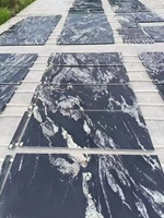Dalles de pierre naturelle veinée noir et blanc, granit Tropical Storm poli, pour comptoirs – Sécurité et style modernes