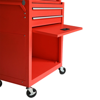 Coffre à outils roulant en acier à 4 tiroirs avec roues, personnalisable OEM pour le rangement dans les garages et les entrepôts