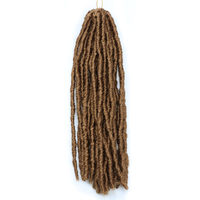 Dreadlocks Tresses Synthétiques pour Femmes Noires Dreadlock Extensions de Cheveux en Crochet Droites Style Faux Locs Teinté Noir