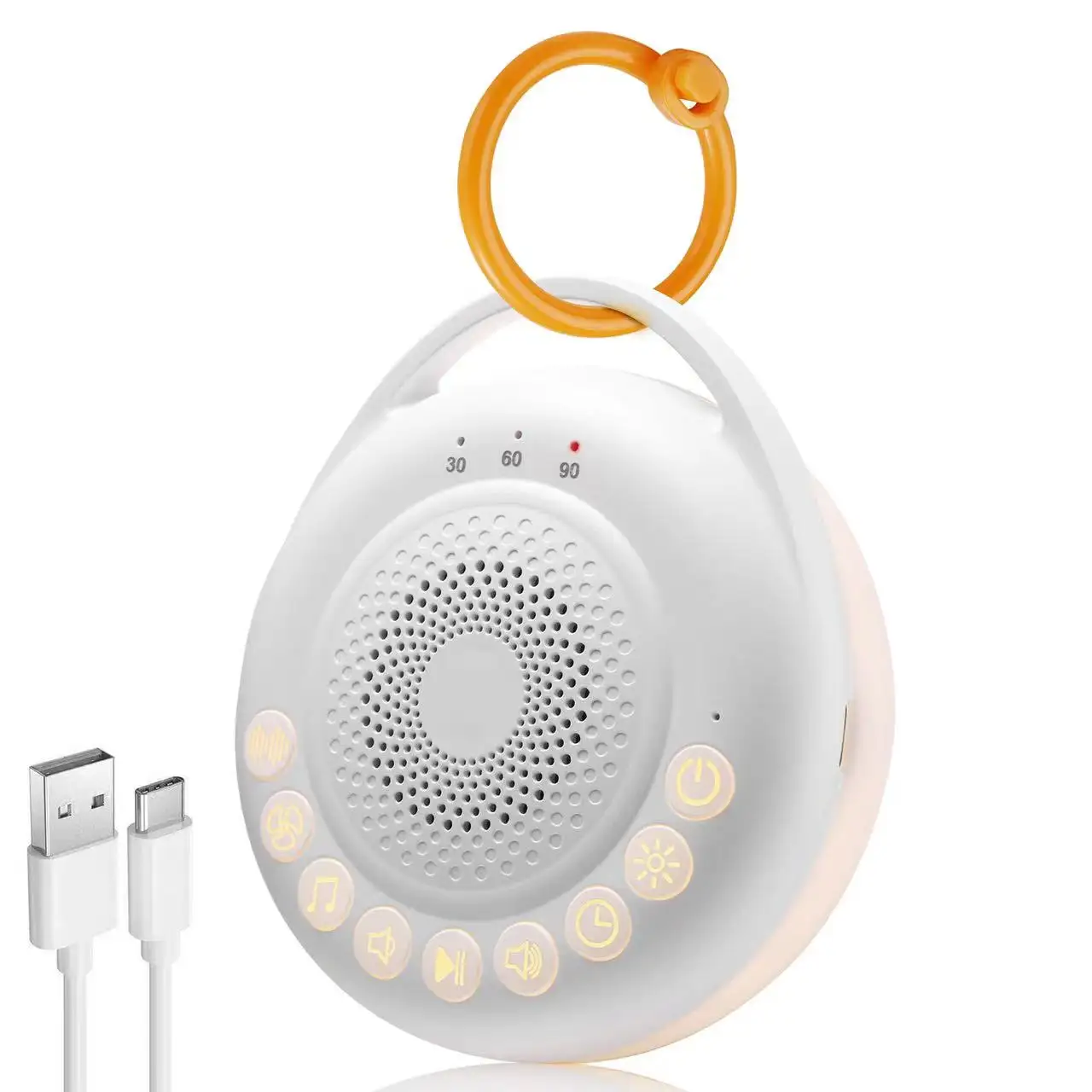 Sıcak satış bebek uyku makinesi taşınabilir 24 yüksek sadakat yatıştırıcı sesler için şarj edilebilir beyaz gürültü Fan uyku bebek gece lambası