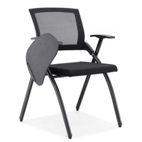 Chaise d'entraînement en maille avec accoudoir pour tablette, sièges actifs pour salles de classe, conception pliable peu encombrante pour bureaux agiles