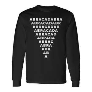 T-shirt à manches longues Abracadabra, design Magic Spell, taille adulte unisexe - Product Image 1