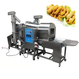Automatic Drum Continuous Preduster Chicken Coating Equipment Flouring Machine
