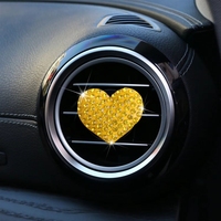 Diffuseur d'air automatique en forme de cœur pour grille d'aération de voiture, plusieurs couleurs et parfums, parfum longue durée, aucune électricité requise