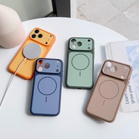 Étui de luxe givré magnétique pour iPhone 17 18 Pro Max avec protection d'objectif et coque de téléphone portable