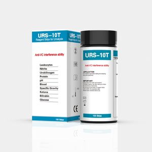 थोक मूत्र परीक्षण स्ट्रिप्स किट URS-10T होम डायग्नोस्टिक यूरिन स्ट्रिप मूत्र परीक्षण पेपर 10 पैरामीटर मूत्र पट्टी - Product Image 5