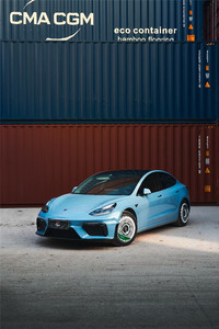 กันชนหน้า PP สำหรับ Tesla Model 3 ดีไซน์ทันสมัย - ชุดแต่งกันชนหน้าพลาสติก PP อัพเกรดสำหรับรถยนต์ - Product Image 3
