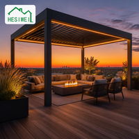 Pergola HESIWEI, gazebo, pavillon, auvent en aluminium, pergola extérieure en aluminium, gazebo en aluminium pour jardin, patio