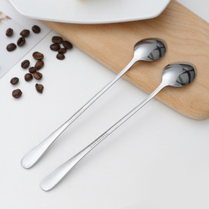Cuchara Mezcladora de Acero Inoxidable con Mango Largo, Accesorio para Café y Té, Cuchara Redonda de Color Sólido, Cuchara Puntiaguda - Product Image 4