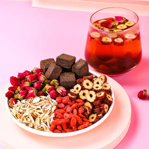 Flavorful Rose Black Sugar <strong>Ginger</strong> Jujube Herbal Health Tea for Women-Warming Nourishing Daily Care - Product Image 1