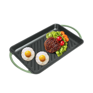 Ensemble de casseroles <span class=keywords><strong>en</strong></span> <span class=keywords><strong>fonte</strong></span> émaillée vert foncé de haute qualité, antiadhésif, pour restaurant, marque Bright Houseware - Product Image 5