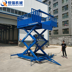 Plataforma móvil de descarga de cerdos Heng Qiang Jixie, 3500 mm de altura, 3 toneladas de capacidad, mesa elevadora para equipos de matanza - Product Image 2