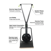 Machine à ski en acier de haute qualité pour la remise en forme en salle de sport avec 10 niveaux de résistance, machine à ski professionnelle pour gymnase