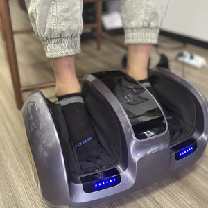 Foot Massager With Heating Vibration Meridian Kneading For Home Use Dark Blue <b>Plug</b> In Button <b>Control</b> - Product Image 1
