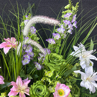 Hot Selling Simulation 3D Drei Kopf Lilie künstliche Lilie Blume für Hochzeit und Home Decoration