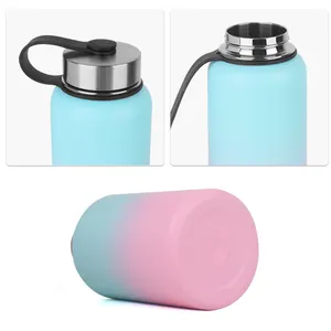 Wholesale Eco Friendly Stainless Steel Water Bottle Wide Mouth Insulated With Custom Logo And Straw Lid