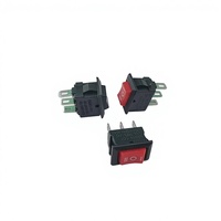 Interrupteur à bascule KCD11 On-NONE-Off 3P 6A pour distributeur d'eau, balance électronique, bouilloire électrique, mini-chauffe-eau en forme de bateau CE 10*15 Noir