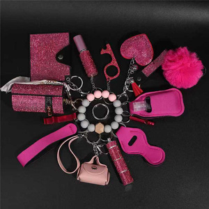 Diamante de imitación Suministros de autodefensa Herramientas Set Aleación Muñequera Alarma Seguridad Llavero Set venta al por mayor Autodefensa para Mujeres - Product Image 6