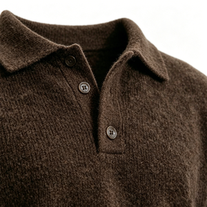 Pull personnalisé en <span class=keywords><strong>laine</strong></span>/polyester respirant pour homme, style Old Money, épais, avec logo frontal, idéal pour l'été - Product Image 4