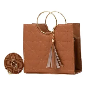 Moderna borsa a tracolla in cammello Gabina stile Fana con manico singolo RFID Zip vera pelle poliestere per uso invernale/estivo - Product Image 1