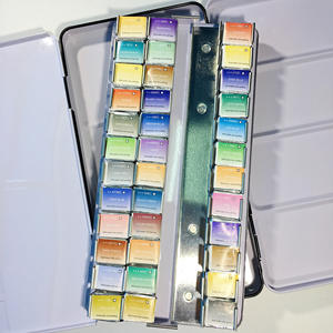 Vente directe d'usine, ensemble de peinture à l'eau solide, 36 couleurs, boîte de peinture à l'eau, ensemble de peinture artistique, peinture à l'eau avec boîte de peinture solide - Product Image 2