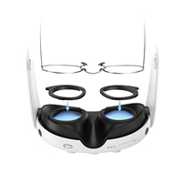 Anneaux de protection d'objectif AMVR pour Meta Quest 3, protection d'objectif VR anti-rayures pour les porteurs de lunettes, ultra-fins et avec cache-poussière