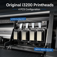 GUANG CHEN GC-800 Printer UV DTF 750mm dengan 4 Head Epson I3200 Terintegrasi Auto Filming untuk Stiker Kristal Kecepatan Tinggi 8m²/jam