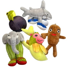 Llavero de Peluche Shan Hai Jing, Palitos de Madera Tung Tung Tung Sahur, Juguetes de Peluche de Elefantes, Ranas y Tiburones para Niños, Nuevo al por Mayor - Product Image 1